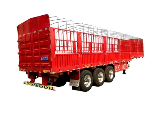 Tri-Axle Goose Neck Flatbed Trailer with Side Wall